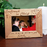 Place your most treasured Confirmation photograph inside this handsome Personalized Confirmation Picture Frame to remember this momentous occasion for the entire family. Confirmation Picture Frames reads: ...grow in the grace and knowledge of our Lord. -2 Peter 3:18