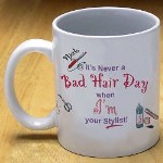 Our Personalized Ceramic Coffee Mug is Dishwasher safe and holds 11 oz. Includes FREE Personalization! Personalize your Hair Stylist Coffee Mug with any name.