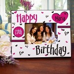 Our Happy Birthday Personalized Printed Frame is a great Personalized Birthday Gift for anybody you know. The Personalized Birthday Frame is a treasured first birthday keepsake sure to be enjoyed for many years. 