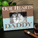 Dad is sure to love any opportunity to display a photo of himself and the kids in this handsome Personalized Our Hearts Belong to Daddy Picture Frame. Our Personalized Picture Frames for dad is perfect for Fathers Day and is also suitable for other occasions such as birthdays, Christmas or just because. Show dad how much you love him today when you present this great Personalized Picture Frame for Him. 