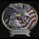 Personalization with our free engraving services make this an awesome tribute to any member of the military, a retired veteran, a police officer or a fireman, who has likewise demonstrated the eagles courage. 