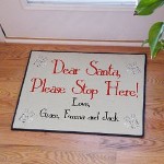 Personalized Santa Doormat - Personalized Christmas Door Mat No matter what, Santa will have your home first on his list when you place your Personalized Santa Doormat out for him to see from high above. 