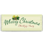 Makes a Great Personalized Christmas Gift. Our Personalized Merry Christmas Wall Canvas is the perfect gift for any family or any family member. This personalized Merry Christmas canvas print measures 8"h x 20"w and has gallery wrapped edges so they are prefect to hang with or without a frame. Personalize your Merry Christmas canvas print with any family name.