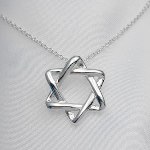 A beautiful and meaningful gift idea anytime of year. Sterling silver Star of David Pendant with sterling silver chain. Neck chain goes through a small attachment on the top backside of star. Please remember to choose a neck chain length.