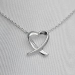 Our Sterling Silver Tiffany style heart necklace is a keepsake gift for any special person in your life. iffany style jewelry is not made from Tiffany. It is inspired by Tiffany and is similar in style. Same quality for much less!