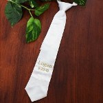 Complete your son or grandsons outfit with his very own Embroidered First Communion Tie. A handsome accessory for your fast growing boy. He will look dapper wearing his own Personalized Tie celebrating this milestone event.