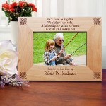 Words alone can not express the true feelings one has when dealing with a loss of a loved one. The use of a treasured photograph can provide support during this most difficult time. Our Personalized Memorial Picture Frame provides the perfect backdrop to highlight your favorite photo. Our Personalized Memorial Wood Picture Frame measures 8 3/4" x 6 3/4" and holds a 3" x 5" or 4" x 6" photo. Easel back allows for desk display. Includes FREE Personalization! Personalize your Memorial Picture Frame with any name.