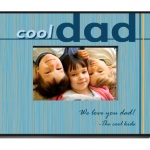 What father doesnt want to know hes the coolest one on the block? Tell him this Fathers Day with our personalized Cool Dad photo frame. In shades of blue and yellow with bold lettering, this is the ideal frame for a favorite photo of the kids or a picture of the whole family. Great for home or office, the Cool Dad frame includes 2 lines of personalization. The frame measures 8" x 10" and holds a 4" x 6" picture. 