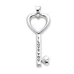 Celebrate a special occasion or celebration with our Sterling Silver key pendant.