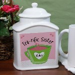 Sit back and relax while enjoying a delicious cup of tea from your very own Personalized Tea Jar. This Personalized Tea Bag Holder is sure to look great on your kitchen counter and makes a wonderful gift for any tea drinker in your life. 