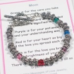 We could never remind a mom enough just how special she is. The Mom color bracelet can remind her everyday all the important qualities that she has that we often forget to show appreciation for. Whether a special birthday, mothers day or other special event, the mom color bracelet is a keepsake gift she will treasure.