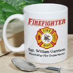 Fighting Fires, Saving Lives and Serving the Community are all parts of a busy Firefighters day. Give your proud firefighter a Custom Printed Firefighter Coffee Mug for enjoying the slower times in the fire house. Our Personalized Firefighter Coffee Mug is a unique reminder that he is always loved at home. Our Personalized Coffee Mugs are sure to warm his spirits on Fathers Day as well.