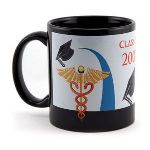 Medical School Graduates will love to have their name and class year displayed proudly on their mug and be able to sip their coffee every morning with pride when you give them this Black Medical School Graduation Mug. This 11 Oz. mug is beautifully designed with graduation caps flying in the background, the medical symbol, and a message that reads Class of 2007 across the top. You can make it more personal by adding your Medical School Graduates Name so he or she can forever cherish this beautiful time in their lives. 