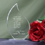 Memorial Keepsake reads: Our Personalized Memorial Tear Keepsake makes a beautiful Memorial Keepsake to honor your deceased family member or close friend.