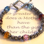 This elegant and simple style Mothers Bracelet is sure to touch the heart of any mom. Made with mostly Bali Silver and a touch of color out of Swarovski crystal, this bracelet casually highlights the birthstones of each child. The bracelet also works nicely as a grandmothers bracelet. Surprise mom this year with a Mothers Bracelet. 