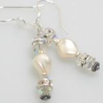 Our swarovski crystal and swarovski pearl earrings match our retirement gift jewelry. Looks great alone or with the set.