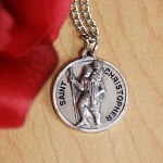 St. Christopher is a Catholic Patron Saint, true he is for travellers, but he has patronage over many, many things, send Gods blessings and safety with our personalized St. Christopher Medal Pendant. This thoughtful & inspiring personalized gift will be a treasured keepsake over the many years. Our stainless steel chain measures 20" and round sterling silver medallion measures 3/4" in diameter. Includes FREE Personalization. Personalize your Pendant with up to three initials.