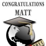 This unique personalized Graduation Gift label is perfect to give as a unique gift for him or a unique gift for her. A special momento to celebreate with. Personalize with a name, year and even a the school or short message if you would like.